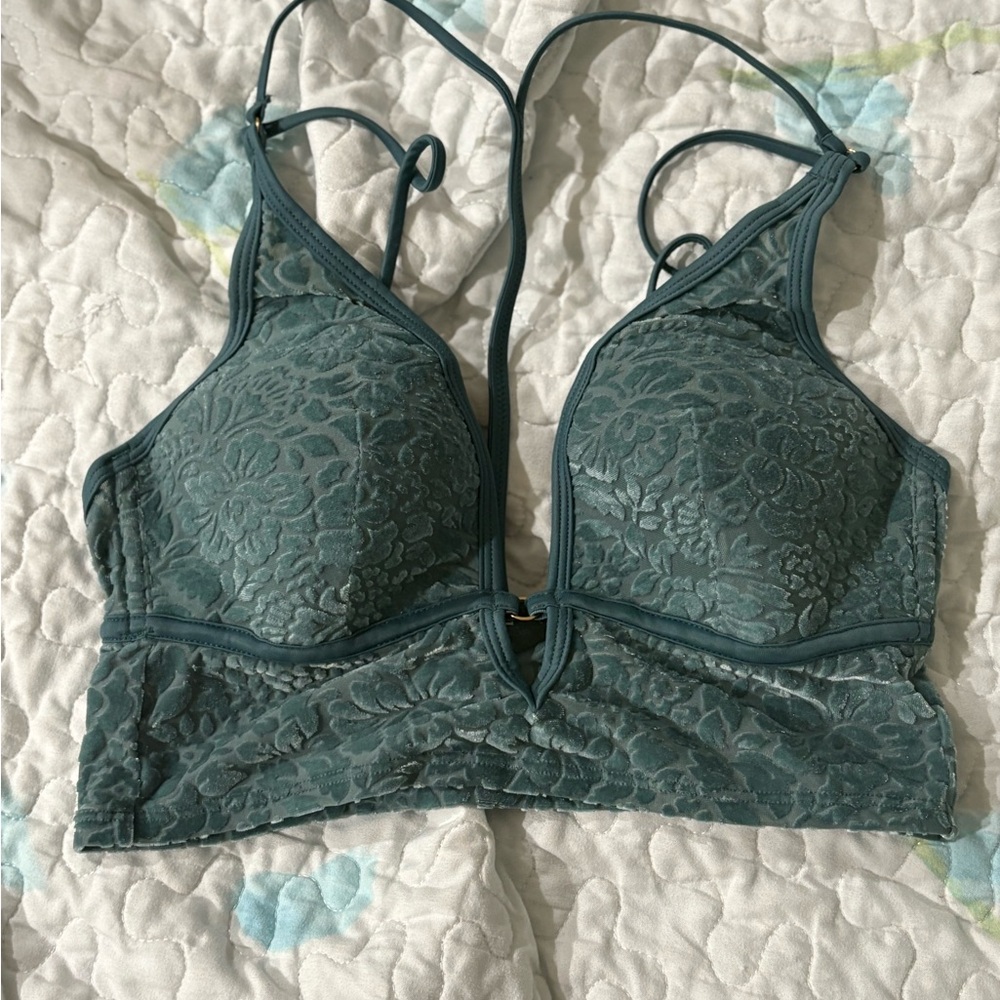 PINK vs teal bralette